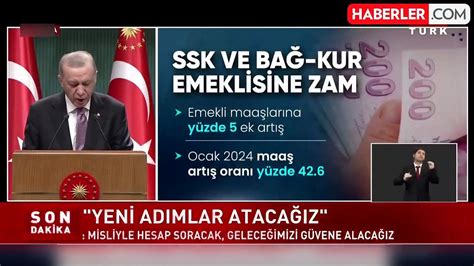 SSK ve Bağ Kur emeklisine yüzde 5 ek zam En düşük emekli maaşı 10 bin