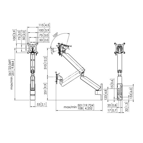 Momo 4136 Monitor Arm Motion Plus For Wall Mounting White Vogel S