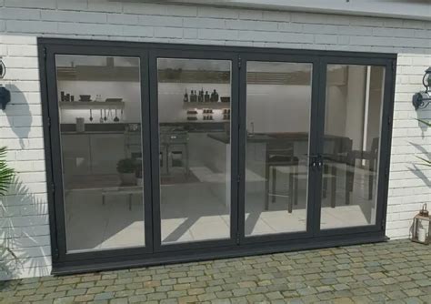 Mm Grey Aluminium Bifold Doors Left Right Express Doors Direct