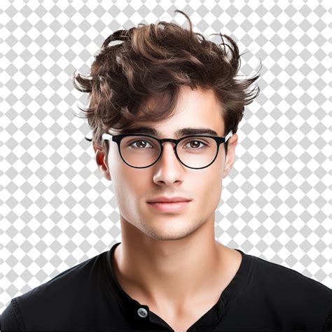 Un Hombre Guapo Con Gafas Aislado En Un Archivo Psd De Fondo