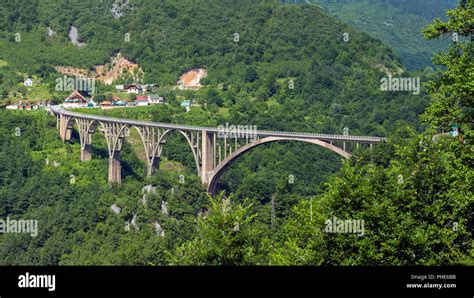 Djurdjevica Tara Bridge In Montenegro Stock Photo Alamy