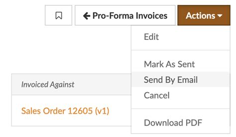 Pro Forma Invoices Knowledge Base