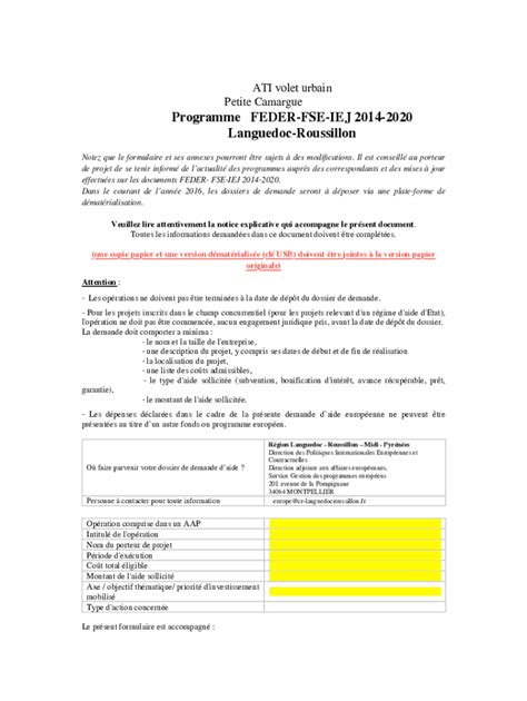 Remplissable En Ligne Notice D Information Relative A La Demande