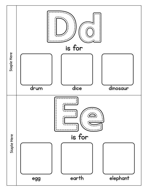 Printable Alphabet Book - Cut, Color & Paste