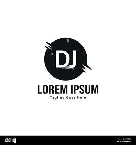 Dj Letter Logo Design Creative Modern Dj Letters Icon Illustration