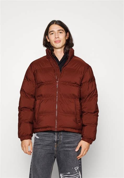 Weekday Cole Puffer Jacket Winterjacke Dark Red Brown Braun