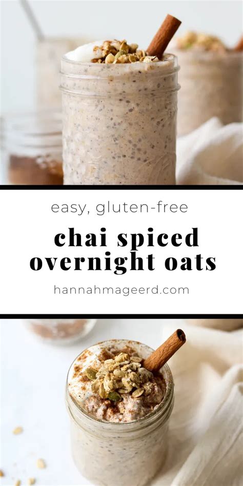 Easy Chai Spiced Overnight Oats Hannah Magee Rd Artofit