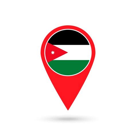 Premium Vector Map Pointer With Contry Jordan Jordan Flag Vector