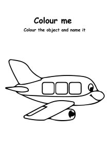 Color Me - Mini Toy Airplane - Transportation Coloring Pages worksheet ...