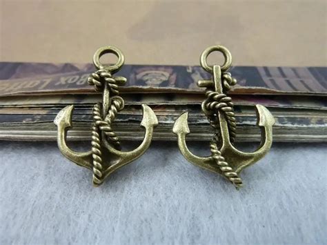 Pcs Antique Bronze Anchors Charm Diy Jewelry Making In Charms From