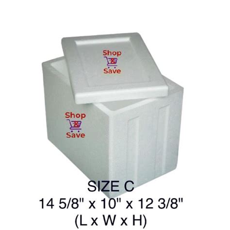 Styro Box Size C Ice Box Styrofoam Ice Chest Styro Box