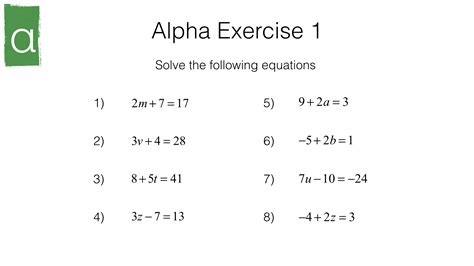 Simple Algebraic Equations