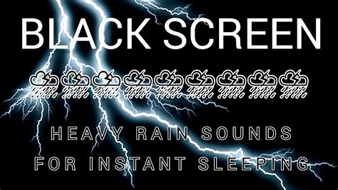 Falling Rain Sounds For Sleeping Black Screen 10 Hours Rain Rain