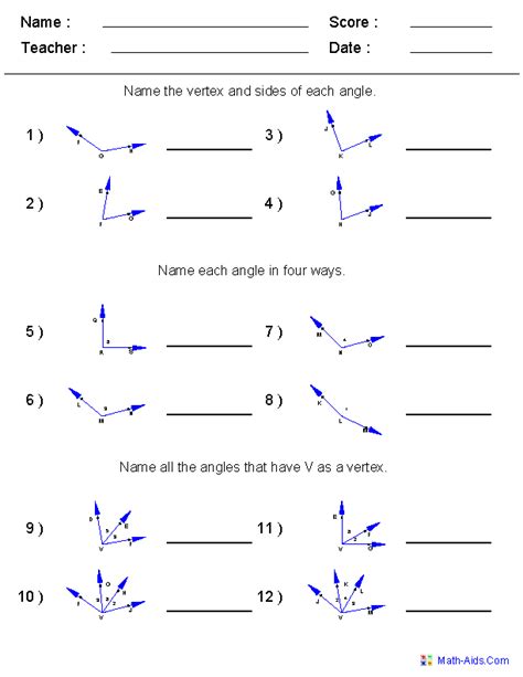 12 Best Images of Supplementary Angles Worksheet - Supplementary Angles ...