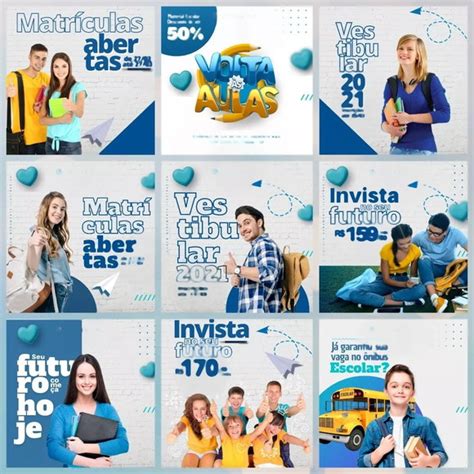 Pack Canva Escolar Volta Aulas 80 Artes Editáveis Bônus Elo7