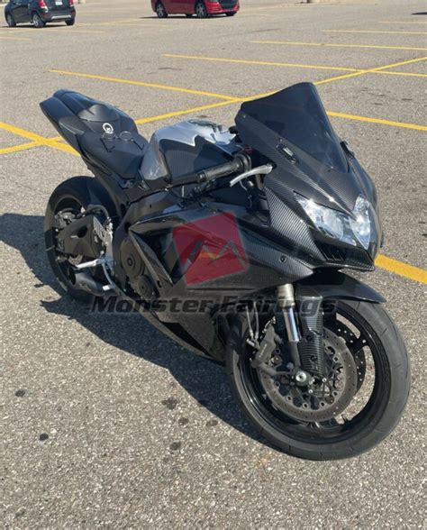 Gloss Carbon Fiber Style GSXR 600 750 08 10 Monster Fairings