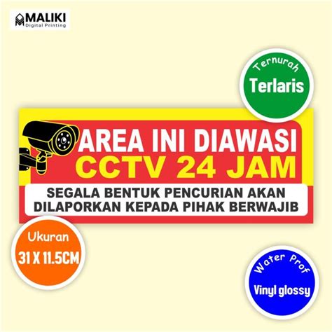 Stiker Diawasi Cctv Lazada Indonesia