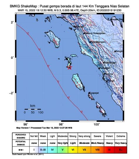 Breaking News Nias Kembali Diguncang Gempa Magnitudo Maret