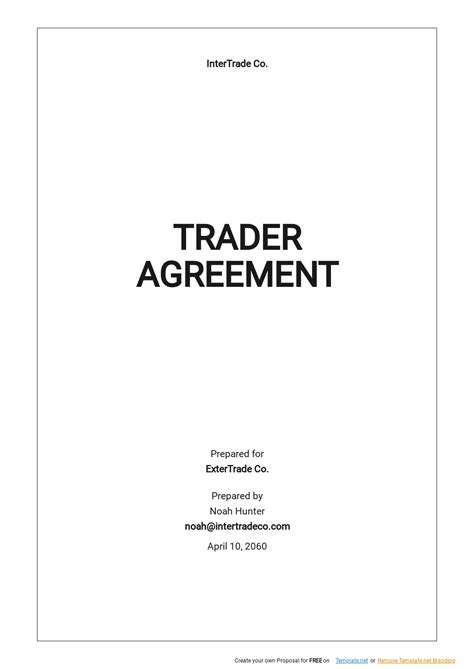 Trade Agreement Template