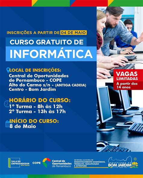 CURSO GRATUITO DE INFORMÁTICA Prefeitura Municipal de Bom Jardim