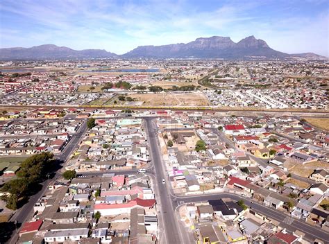 Aerial over Gugulethu township, Cape Town, South Africa | Stock image ...