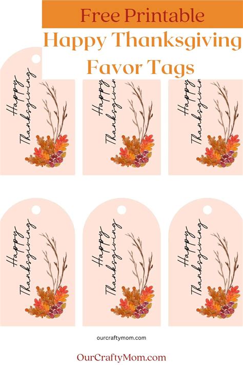 Thanksgiving Gift Tags Free Printable Designs