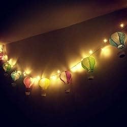 Lights4fun Set Of 5 Pastel Hot Air Balloons Paper Lanterns For Fairy Lights Amazon Co Uk Home