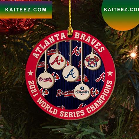 Atlanta Braves Mlb World Series Champions Christmas Decor Ornament