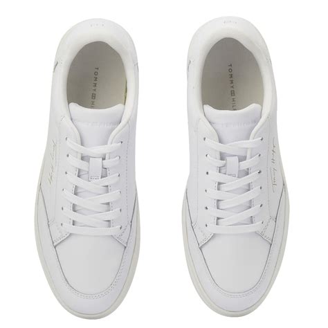 Tommy Hilfiger Signature Leather Sneaker FW0FW06665 WHITE MyShoe