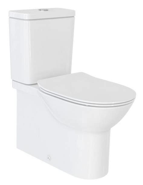 Roca The Gap Rimless Close Coupled Back To Wall Bottom Inlet Toilet