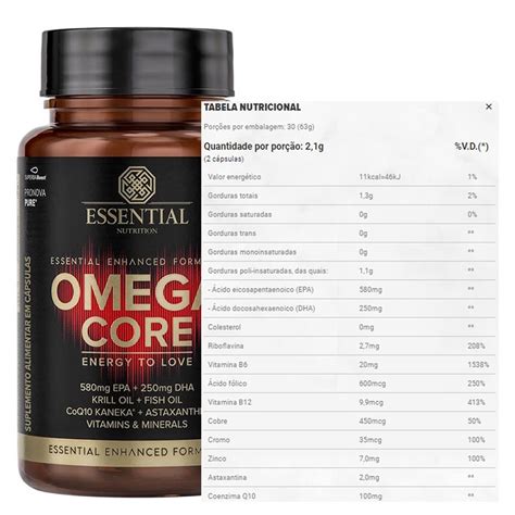 Omega Core Astaxantina CoQ10 Essential Nutrition