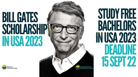 Fully Funded Bill Gates Scholarships Program In United States