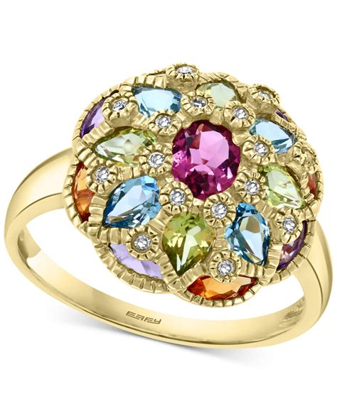 Effy Collection Effy Multi Gemstone 2 34 Ct Tw And Diamond 120 Ct