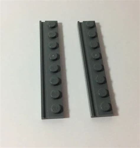 X Lego Plate Modified X With Door Rail Part Dark Bluish