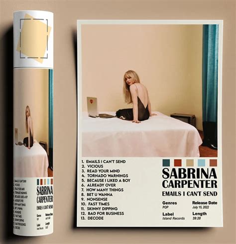 Sabrina Carpenter Emails I Cant Send Album T Poster