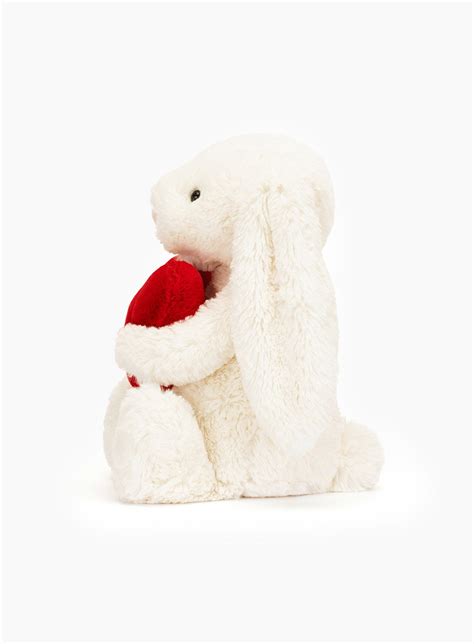 Jellycat Medium Bashful Red Love Heart Bunny Trotters Childrenswear