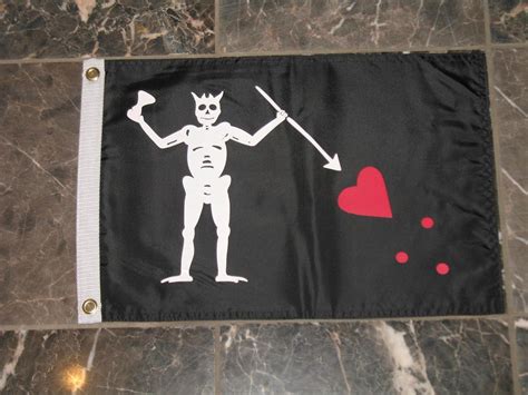 12x18 Pirate Edward Teach Blackbeard Jolly Roger Double