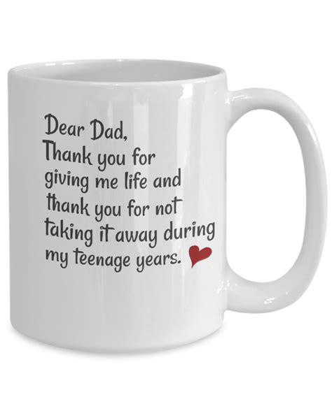 Dear Dad Funny Fathers Day Mug