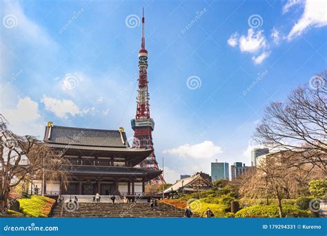 Zojoji Temple Near The Tokyo Tower Editorial Photo Image Of Nippon