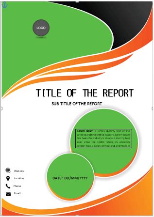 Cover Page | Green flow bulbes cover page - COVER PAGES