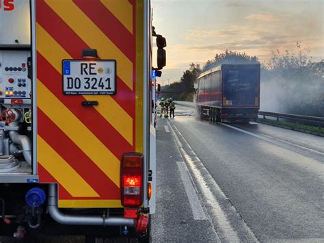 Fw Dorsten Lkw Brand Auf Der Bab Presseportal