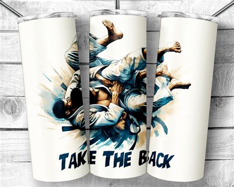 Brazilian Jiu Jitsu Rear Naked Choke 20 Oz Skinny Tumbler Sublimation