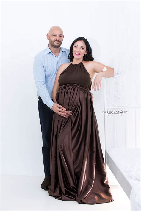 Brown Maternity Gown Floor Length Long Ball Gown Maxi Infinity Etsy