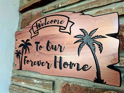 Custom Outdoor Wood Sign Personalized Farmhouse Decor Welcome Etsy