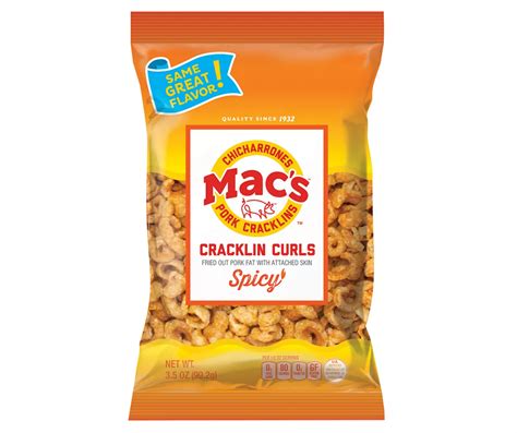 Mac S Spicy Pork Cracklin Curls Oz Big Lots