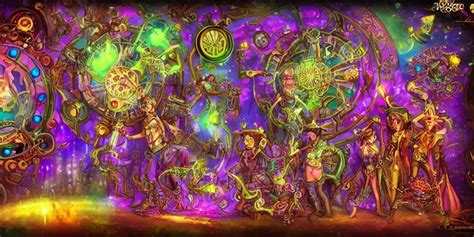 Psychedelic Clockwork Elves Hd Stable Diffusion Openart