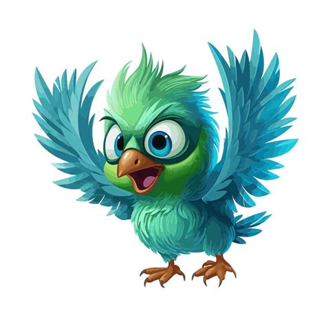 Dessin Anim Oiseau Volant Clipart G N Rative Ai Vecteur Premium