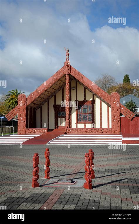 Maori Meeting House Te Papaiouru Marae Ohinemutu Rotorua North