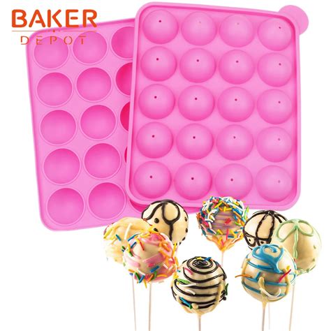 Silicone Cake Pop Baking Mold Molds 20 Round Molds 国産品