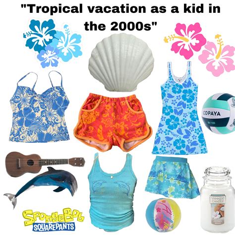 Tropical Vacation As A Kid In The 2000s Starter Pack Rstarterpacks